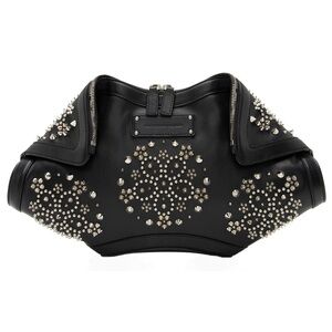 Alexander McQueen Calfskin Embellished De Manta Clutch